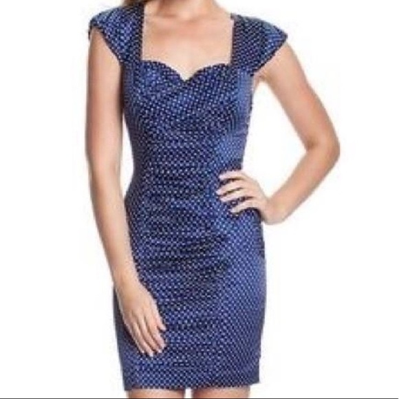 Size 2 Guess Limited Edition Silk Polka Dot Vintage Dress - Picture 3 of 3